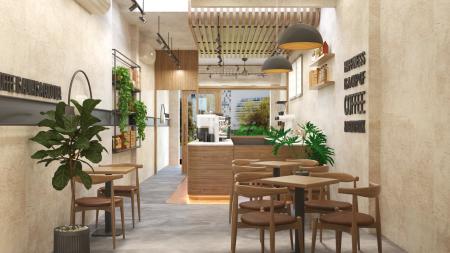 Coffee shop 3ds max vray interior scene model 0091