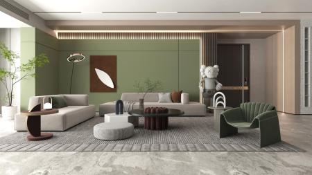 living room 3ds max vray interior scene model 0044