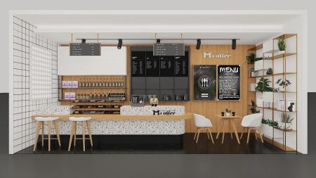 Coffee shop 3ds max vray interior scene model 0093