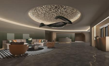 Hotel hall 3ds max vray interior scene model 0046