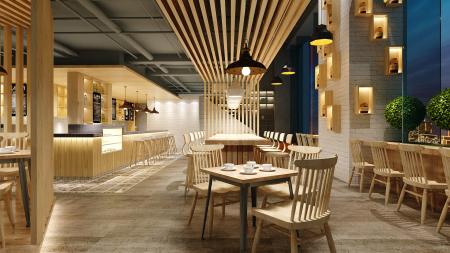 Coffee shop 3ds max vray interior scene model 0012