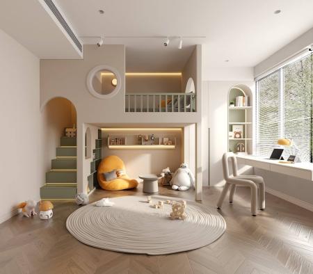 Children room 3ds max vray interior scene model 00