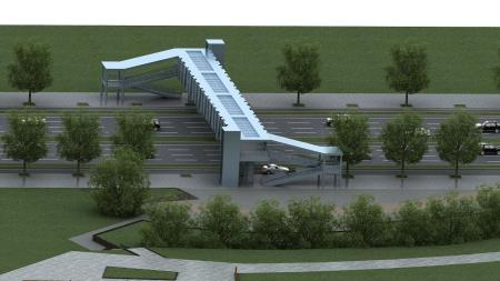 Bridge 3ds max vray exterior scene model 0031