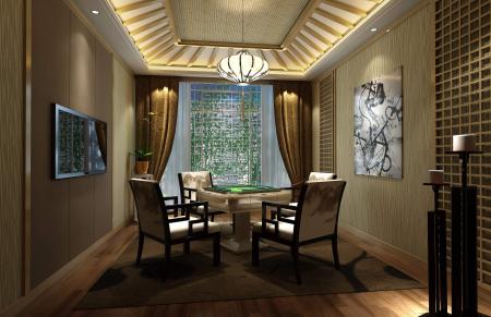 Chess and card room 3ds max vray interior scene mo