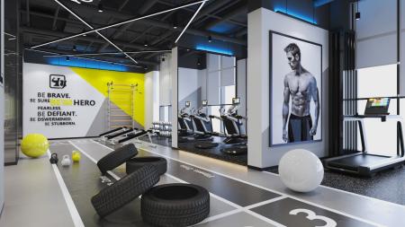 Gym 3ds max vray interior scene model 0005