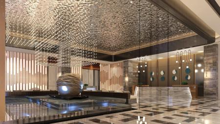 Hotel hall 3ds max vray interior scene model 0028