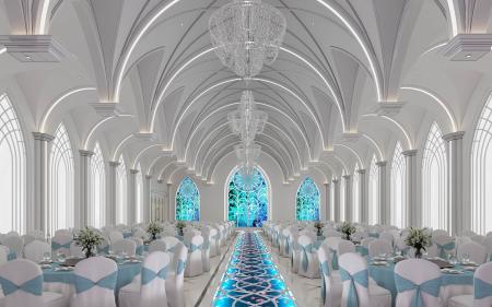 Wedding hall 3ds max vray interior scene model 002