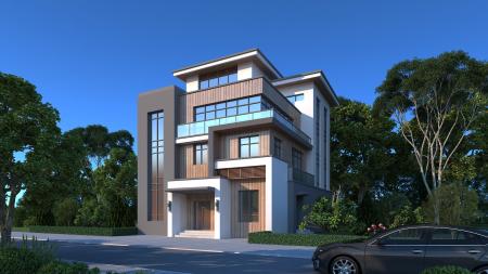 Villa 3ds max vray exterior scene model 0021