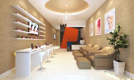 Nail salon 3ds max Vray interior scene model 0018