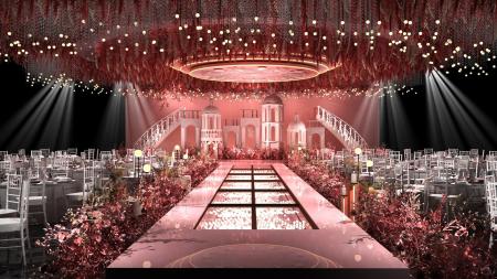 Wedding hall 3ds max vray interior scene model 001