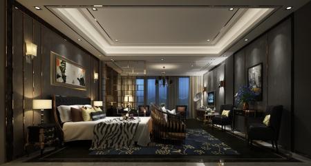 Hotel single room 3ds max vray interior scene mode