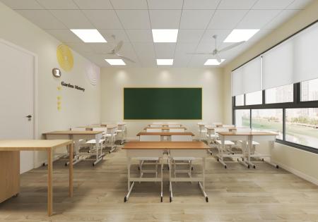 Classroom 3ds max vray interior scene model 0017