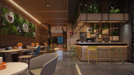 Coffee shop 3ds max vray interior scene model 0033