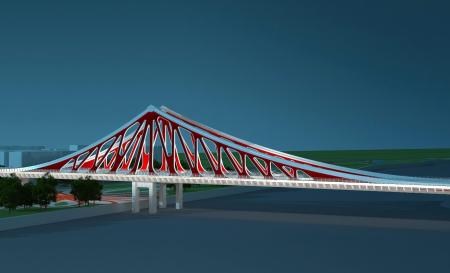 Bridge 3ds max vray exterior scene model 0016