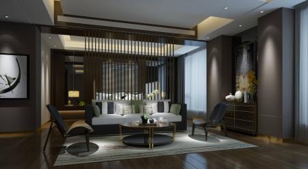 Hotel suite room 3ds max vray interior scene model