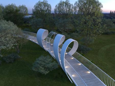 Bridge 3ds max vray exterior scene model 0027