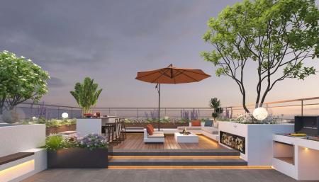 Modern Courtyard_ Roof Garden 3ds max vray exterio