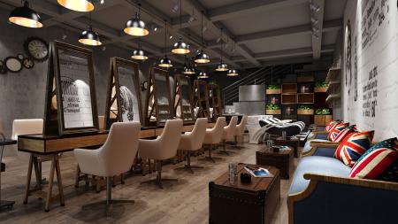 Barbershop 3ds max vray interior scene model 0003