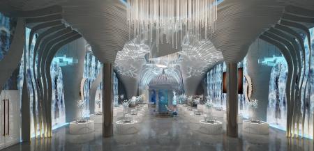 Wedding hall 3ds max vray interior scene model 002