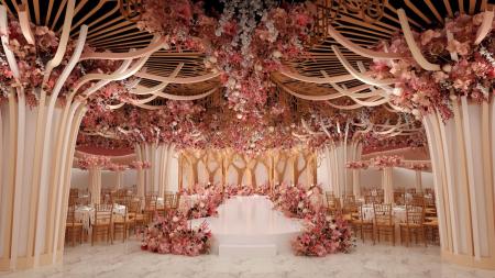 Wedding hall 3ds max vray interior scene model 001