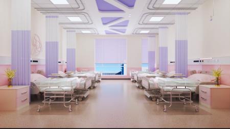 Hospital ward 3ds max vray interior scene model 00