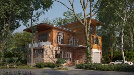 Villa 3ds max vray exterior scene model 0069