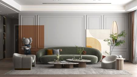 living room 3ds max vray interior scene model 0075