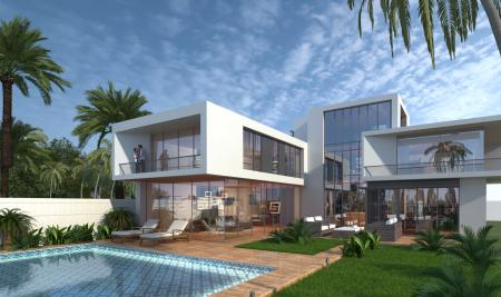 Villa 3ds max vray exterior scene model 0048