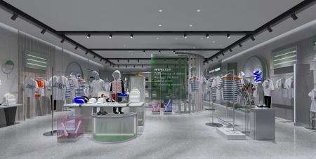 Clothing store 3ds max vray interior scene model 0