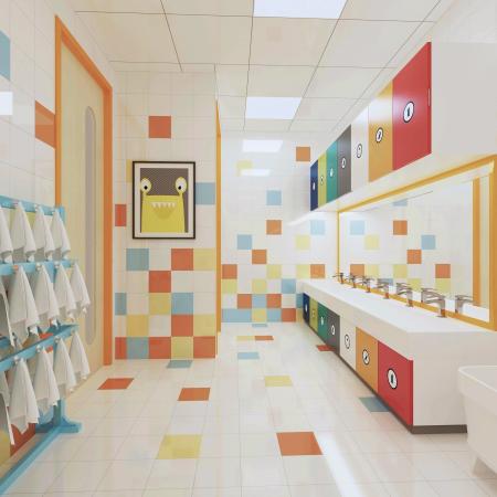 Kindergarten bathroom 3ds max vray interior scene 