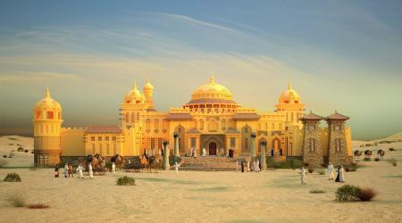 Mosque building 3ds max Vray exterior scene model 