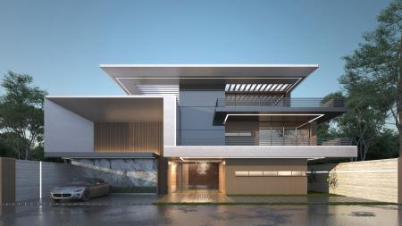 Villa 3ds max vray exterior scene model 0084