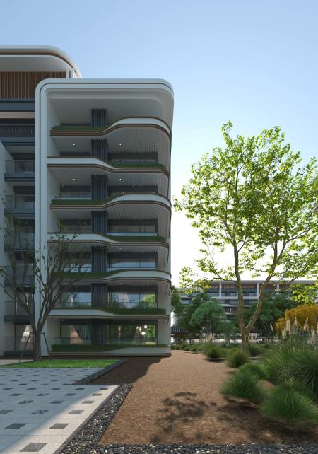 Modern Residential building 3ds max vray exterior 