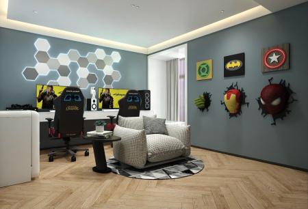 Gaming room 3ds max vray interior scene model 0017