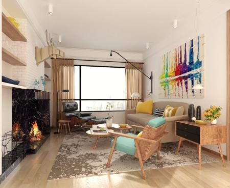 Living room 3ds max vray interior scene model 0181