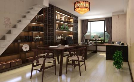 Home office 3ds max vray interior scene model 0006