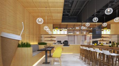 Coffee shop 3ds max vray interior scene model 0039